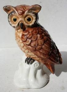 Estatuilla de búho encaramado granero búho cerámica pintada a mano sin marca estatuilla de búho -- - Imagen 1 de 1