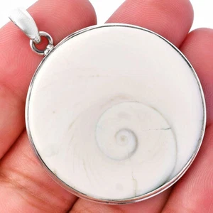 Natural Shiva Eye 925 Sterling Silver Pendant Jewelry P-1124 - Picture 1 of 5
