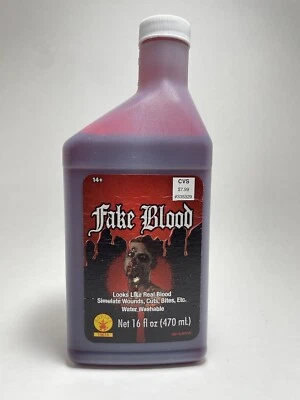 Pint of FAKE BLOOD 16 液量盎司服装万圣节 — 第 1/4 张图片