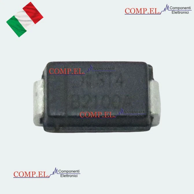 DIODES INCORPORATED 2 Pezzi B2100A DIODO SCHOTTKY 100V 2A BARRIER RECTIFIER SMA SMD ORIGINALI