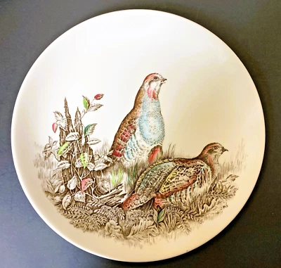 Plato de cena redondo Johnson Bros. Game Birds perdiz 11" Foto 1 de 4