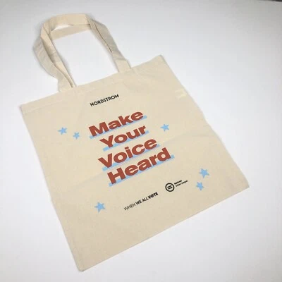 Bolso de Mano de Lona Nordstrom EE. UU. Voto Patriótico Política Haz Oír Tu Voz Nuevo Foto 1 de 4