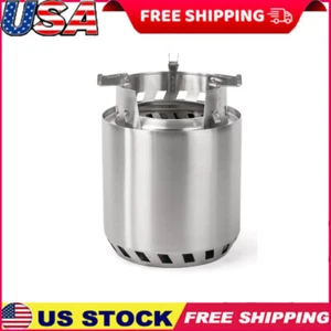 Lagerfeuerstelle Edelstahl integriert Holzbefeuerung rauchfrei tragbar Outdoor - Bild 1 von 6