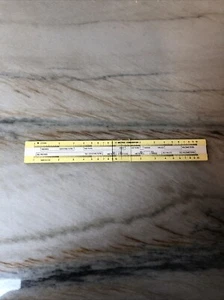 Convertidor métrico Sterling regla deslizante diseño ingeniería amarillo blanco - Imagen 1 de 7