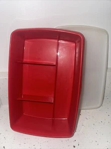 Tupperware Stow N Go Divided Container Red Tuppercraft 767-1 - Picture 1 of 6