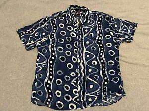 Jams World blaues kurzärmliges Hemd mit Knopfleiste Large - Bild 1 von 3