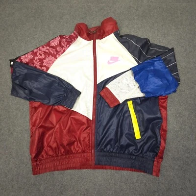 Nike track Jacket Womens MEDIUM red Team red NSW woven lightweight zip Size M - Image 1 of 4