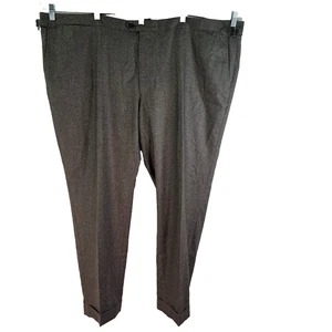Proper Cloth Houndstooth Lt. Weigh 100% Wool Flannel Lined Pant Mens SZ 54 Brown - Picture 1 of 12