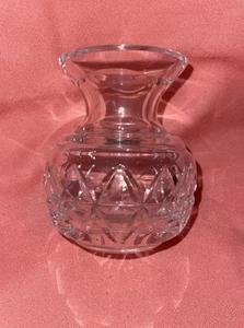 Waterford Crystal Flower Bud Vase Violet Posy Clear Glass Diamond Pattern - Picture 1 of 4