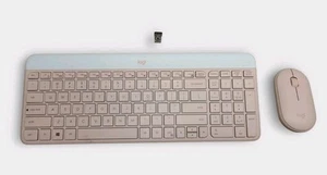 Logitech - Lot clavier et souris sans fil rose pleine grandeur MK470 - Photo 1/6