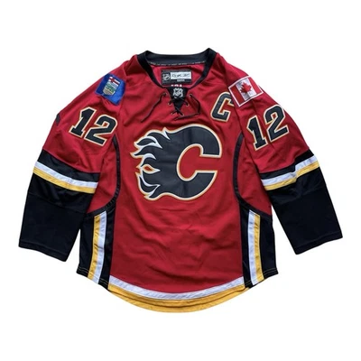 Reebok Jarome Iginla #12 Calgary Flames Jersey Size 50 W/Fight Strap CCM - Image 1 of 4