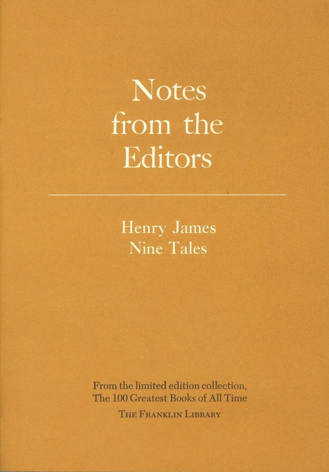 Notes from the Editors - Franklin Library - Henry James - Nine Tales Foto 1 de 1