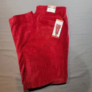 Hilary Radley M Red Mid Rise Slim Leg 29" Inseam New With Tags - Picture 1 of 11