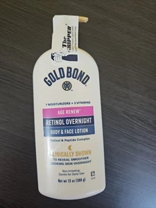 Nueva loción corporal y facial Gold Bond Age Renew retinol durante la noche 13 fl oz. Envío gratis - Imagen 1 de 5