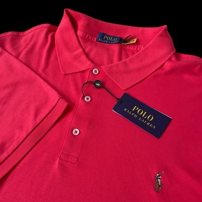 Polo Ralph Lauren Algodón Suave Manga Corta Polo Rojo Talla XLT $110 Foto 1 de 4