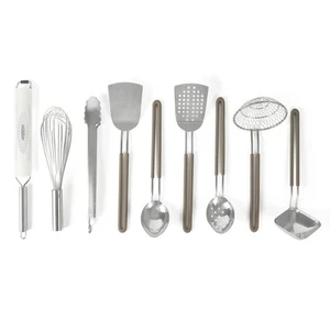 9-Piece Stainless Steel Prep & Serve Kitchen Gadget and Tool Set - Dishwasher... - Picture 1 of 7