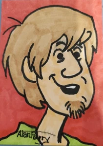 Shaggy Rogers (Scooby Doo) Artist's Sketch Card ACEO/ATC 2.5"×3.5" - Picture 1 of 2