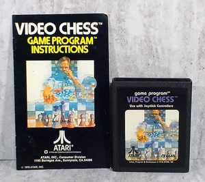 Vintage 1979 Atari Video Chess Game Cartridge and Manual CX-2645 - Bild 1 von 3