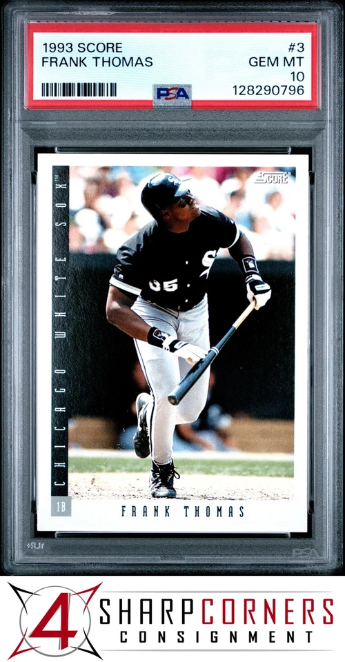 1993 SCORE #3 FRANK THOMAS WHITE SOX HOF PSA 10 - Image 1 of 3