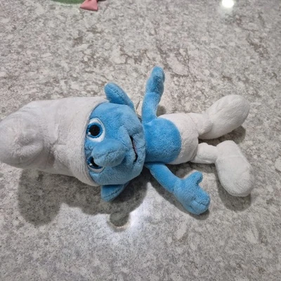 Smurfs Plush “Clumsy Smurf” Stuffed Animal 2011 jakks pacific 10 in - Image 1 of 4
