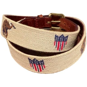 Smathers Branson Elephant & American Shield Gürtel Herren 36 Nadelspitze Golf - Bild 1 von 6