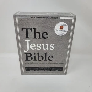 The Jesus Bible, NIV Edition, Cloth over Board, Gray Linen, , - Picture 1 of 4