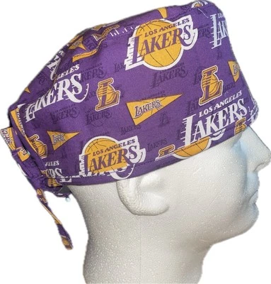 NBA LA Lakers Flags Scrub Hat Chemo Cap - Image 1 of 4