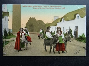 Exhibition Ireland BALLYMACLINTON Main Street & Ancient Church c1908 Postcard - Picture 1 of 2