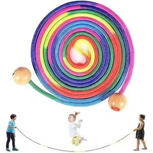 5M Rainbow Long Rope Long Jump Rope for Game/Group Skipping Rope Outdoor Sports - Picture 1 of 12
