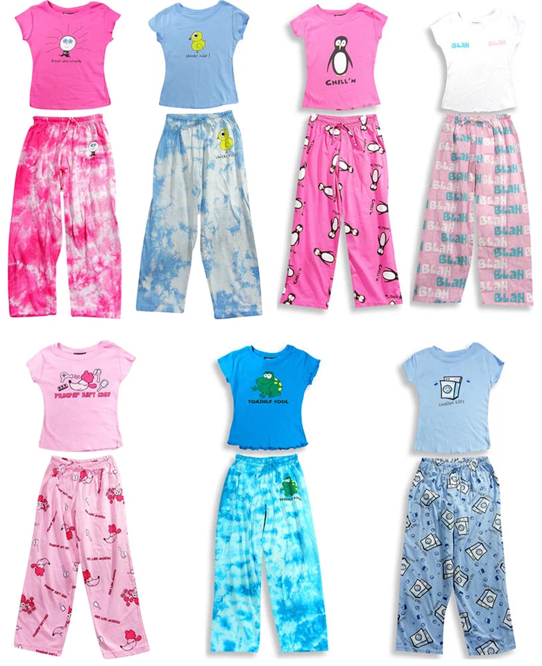 Stupid Factory by David & Goliath Girls Short Sleeve Long Leg Pajamas Lounge Set - Image 1 of 1