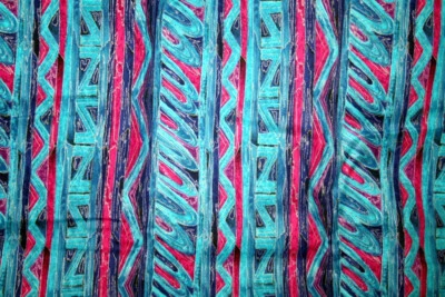 SALSA EN ROJO Y TURQUESA DE HOFFMAN - TELA 100% ALGODÓN Foto 1 de 4