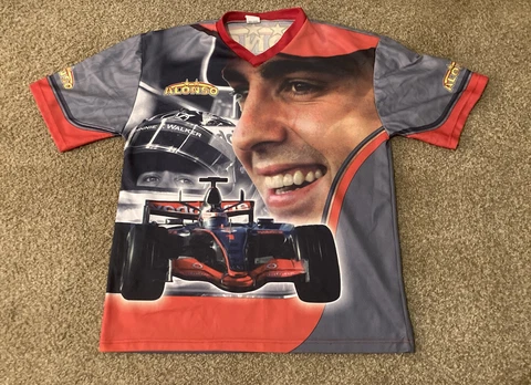 All Over Fernando Alonso F1 Racing McLaren Jersey Shirt Size Adult XL Cover