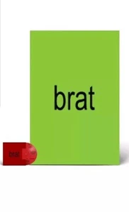 brat red album with double sided poster - Picture 1 of 3
