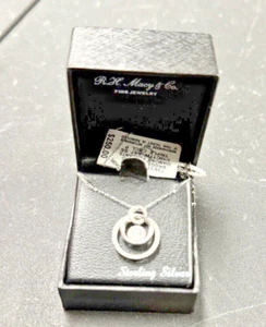 Diamant Dreifach Kreis 18" Anhänger Halskette (1/10 ct. t.w.) in Sterling Silber - Bild 1 von 4