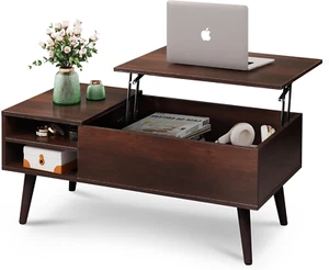 Lift Top Coffee Table for Living Room,Small Coffee Table with Storage,Hidden Com - Picture 1 of 12