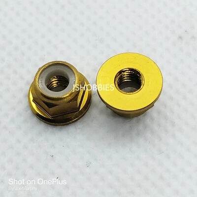 M4 Aluminum Wheel Lock Nuts Self-Tightening 1/10 for Traxxas,Armma,Redcat+more - Image 1 of 4