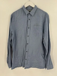 Vince Button Down Shirt Mens Large Blue Long Sleeves Collared 100% Cotton Casual - Picture 1 of 17