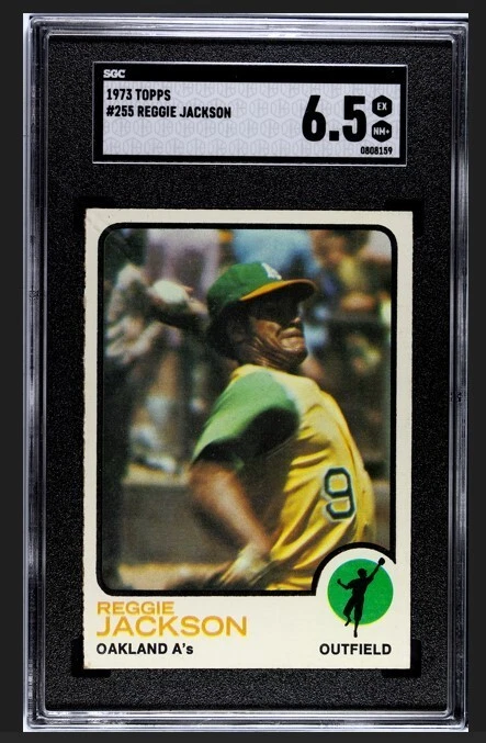 💥🟨REGGIE JACKSON🟨💥 SGC 6.5 1973 TOPPS #255 Oakland A's HOF VINTAGE Foto 1 de 1