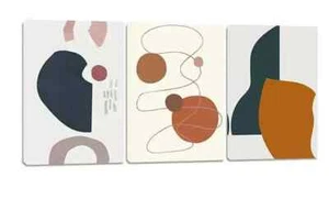 Poster Moderne Kunst Abstrakte Kunst 3er Set 40x60 Wanddekoration Wohndekoration - Bild 1 von 3