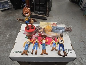 LOT OF 7 DISNEY PIXAR TOY STORY WOODY FIGURES USED - Picture 1 of 20