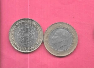 TURKEY TURKISH KM1244 2014 XF-SUPER FINE-NICE LIRA BI-METAL COIN - Picture 1 of 1