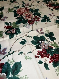 Waverly Pleasant Valley Fabric Cottage Floral Shower Curtain with Rings - Picture 1 of 11