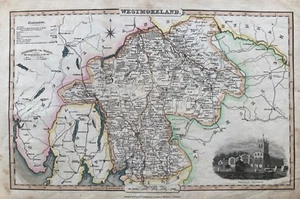 1830 Original Pigot & Co. Map: Westmorland - Picture 1 of 4