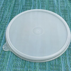 Tupperware Vintage 6" Lid Seal C Tab Round Replacement #227 Clear Opaque - Picture 1 of 7