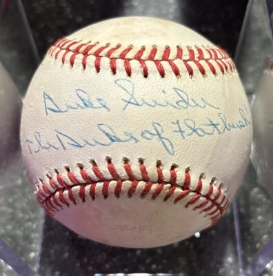 PSA DUKE SNIDER Signed “Duke Of Flatbush” Official MLB Baseball-HOF - Image 1 of 3