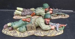 king &country DD147/149 54mm ww2 - American left prone+machine gun 2011 MIBoop - Picture 1 of 5