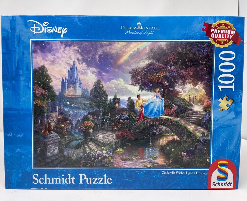 Schmidt Disney Puzzle Kinkade Cinderella Wishes Upon a Dream 1000 Pcs #59472
