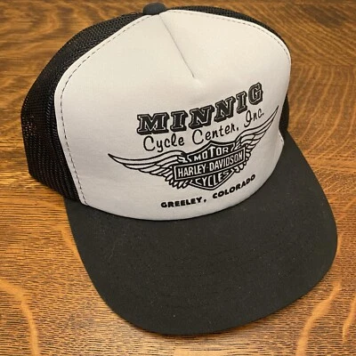 Vintage 1980’s Harley Davidson Greeley Colorado Motorcycles Hat Cap USA Eagle - Image 1 of 4