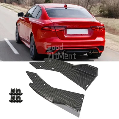 Für Jaguar XE XF XJ Kohlefaser Heckdiffusor Heckspoiler Splitter Canard-Schutz - Bild 1 von 4