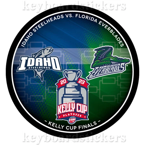 2023 ECHL Kelly Cup Finals Dueling Puck Idaho Steelheads vs Florida Everblades Cover